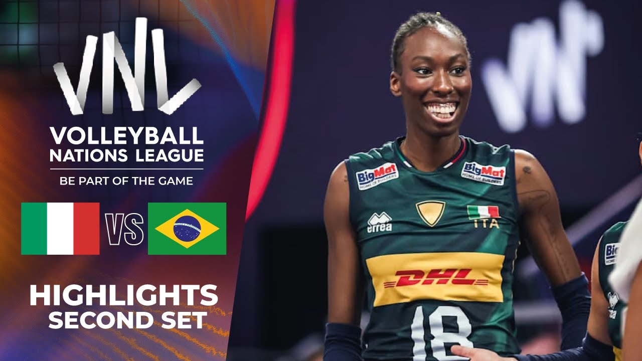 Set 2: Italy 🇮🇹 vs Brazil 🇧🇷 | VNL 2025 Highlights - Italy takes control!