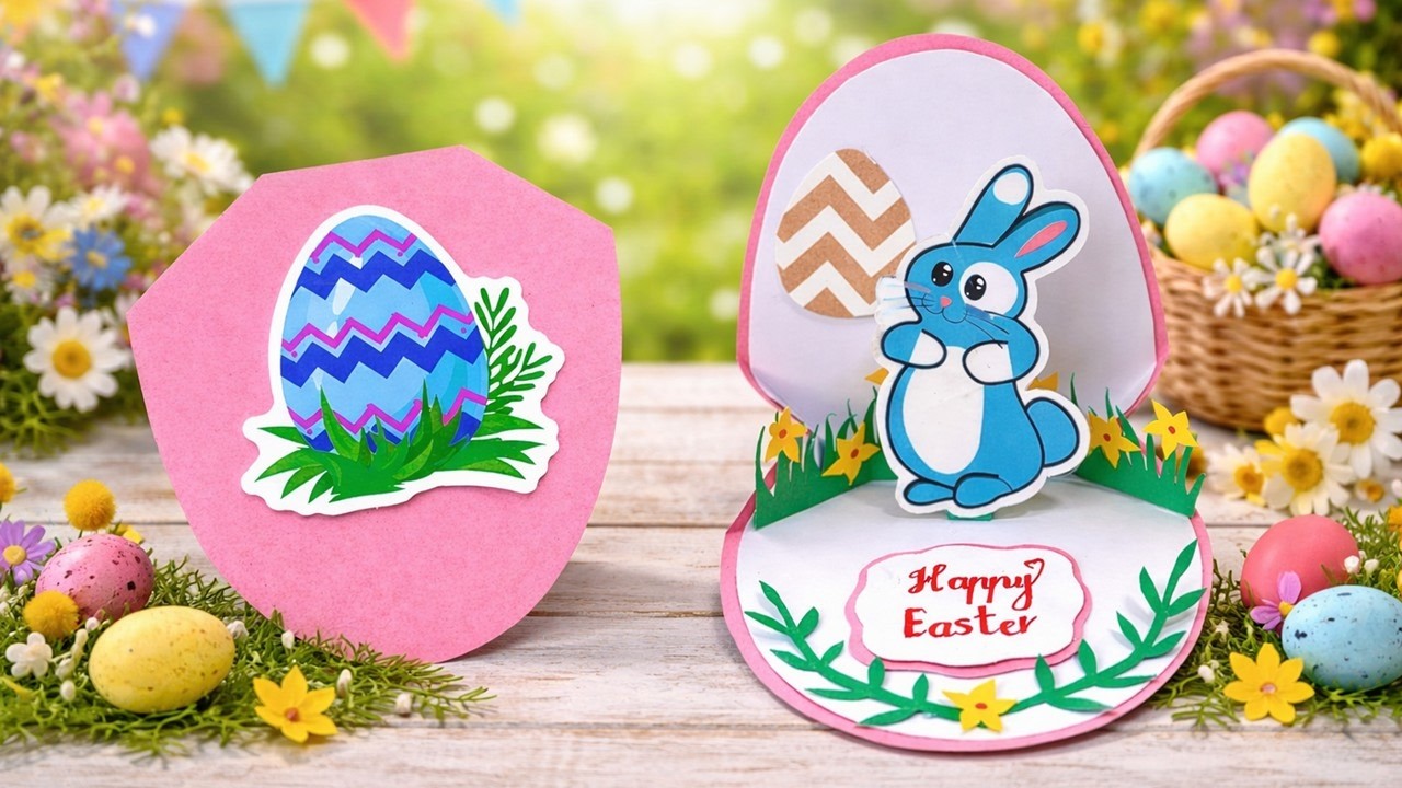 How to Make an Easter Pop Up Card 🐰 Easy DIY 3D Bunny Egg Card Tutorial | DG Handmade