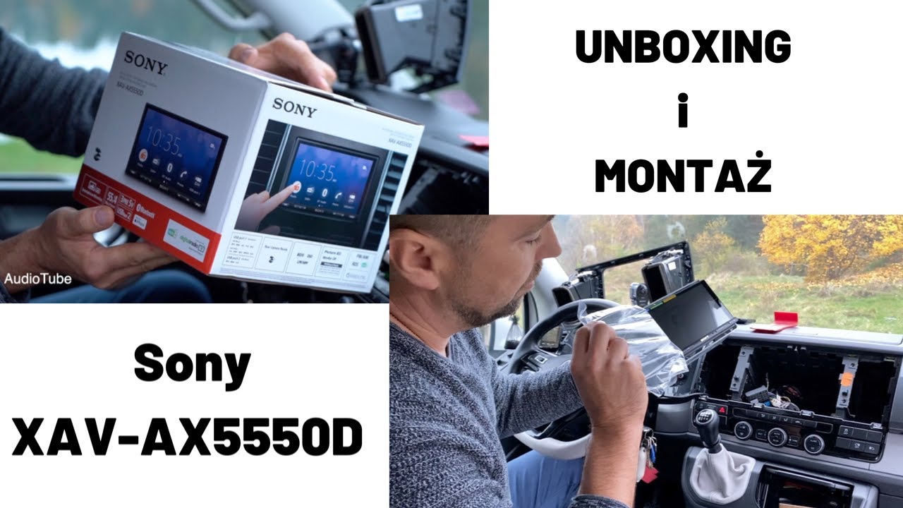 Radio samochodowe Android Auto, Apple CarPlay i WebLink SONY XAV-AX5550 DAB UNBOXING i MONTAŻ part-1