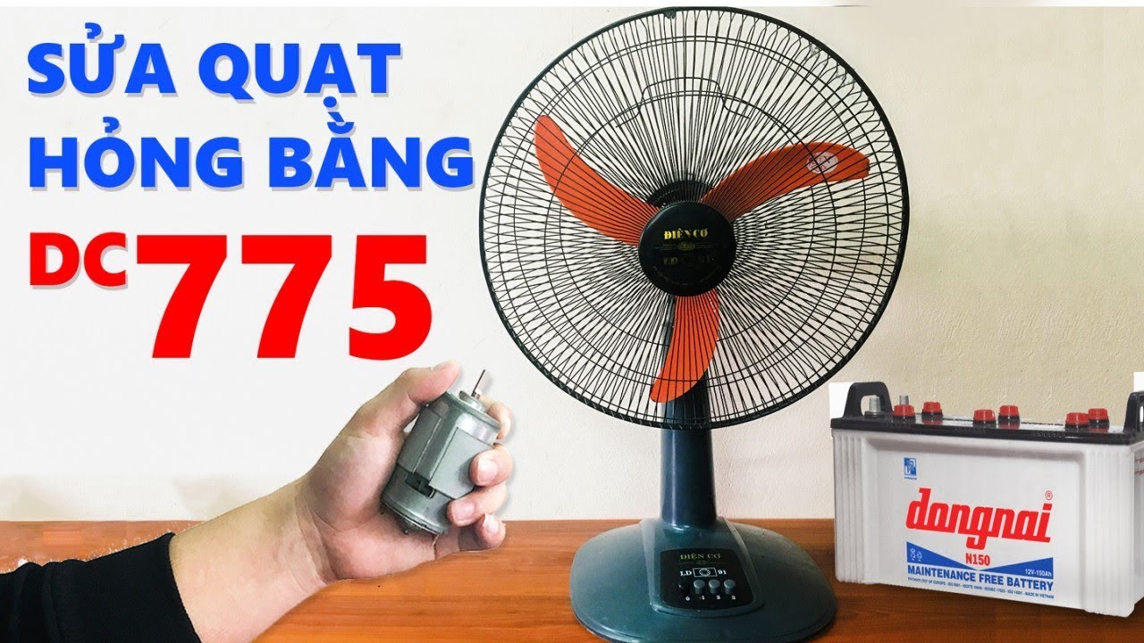 Hô Biến Quạt Hỏng Thành Quạt 12V | Siêu Khỏe Từ Động Cơ 775 Dùng Khi Mất Điện | BLK DIY 4