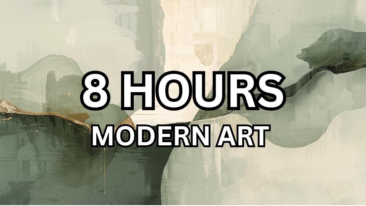 Sage Green & Beige Abstract Art – 8 Hours of Ambient TV Art | Estate Haus