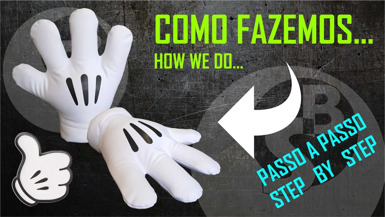 Mickey luvas - Como fazer