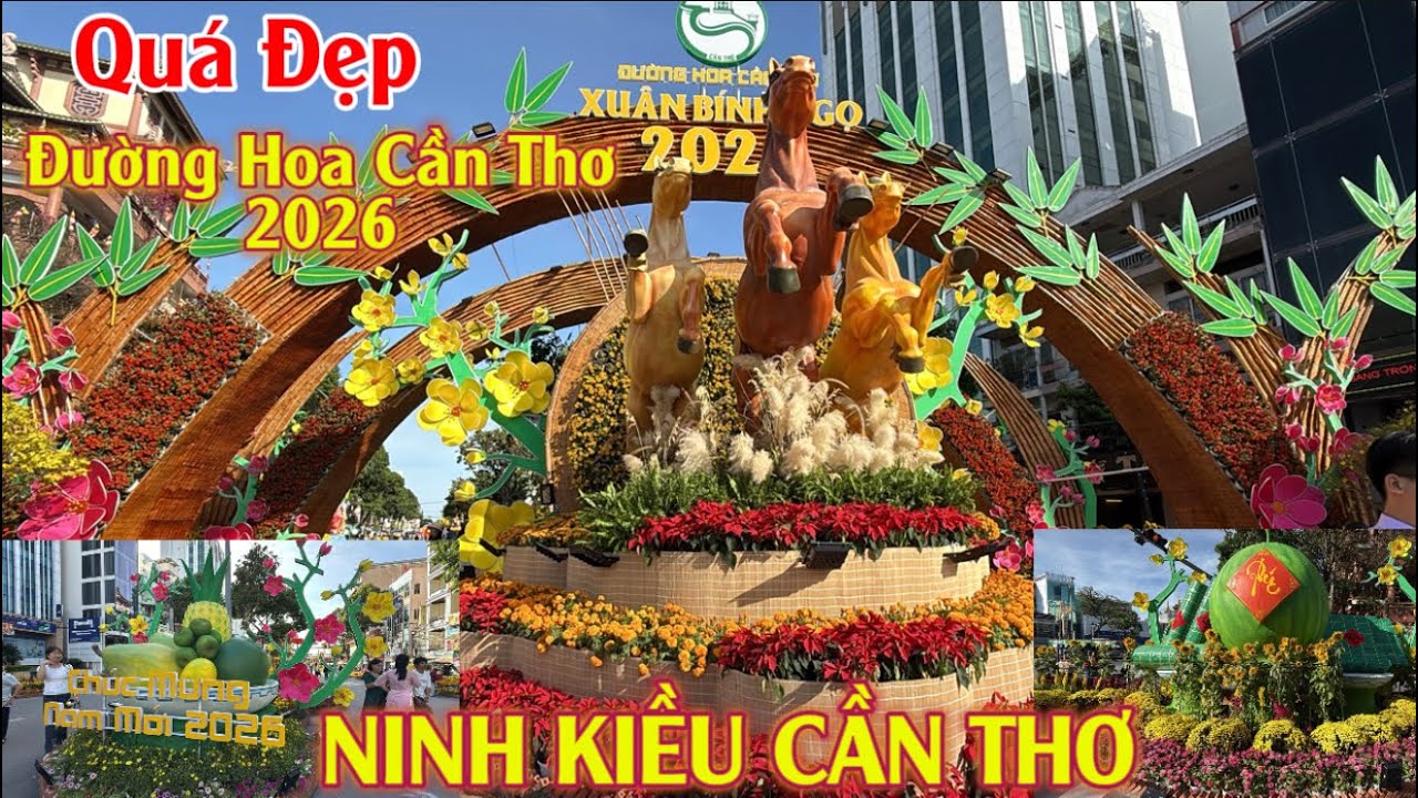 TẾT Mỹ Duyên đi Đường Hoa Cần Thơ Xuân Bính Ngọ 2026 quá đông vui