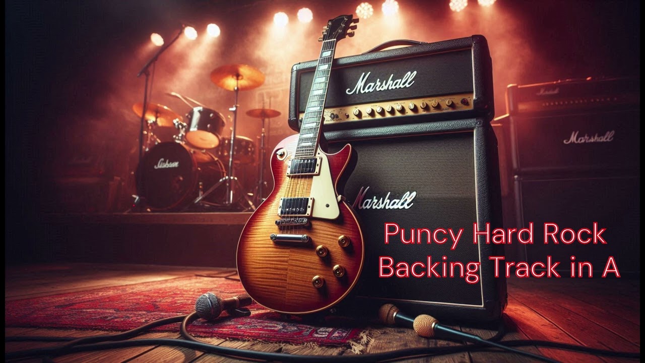 Punchy Hard Rock Guitar Backing Track in A