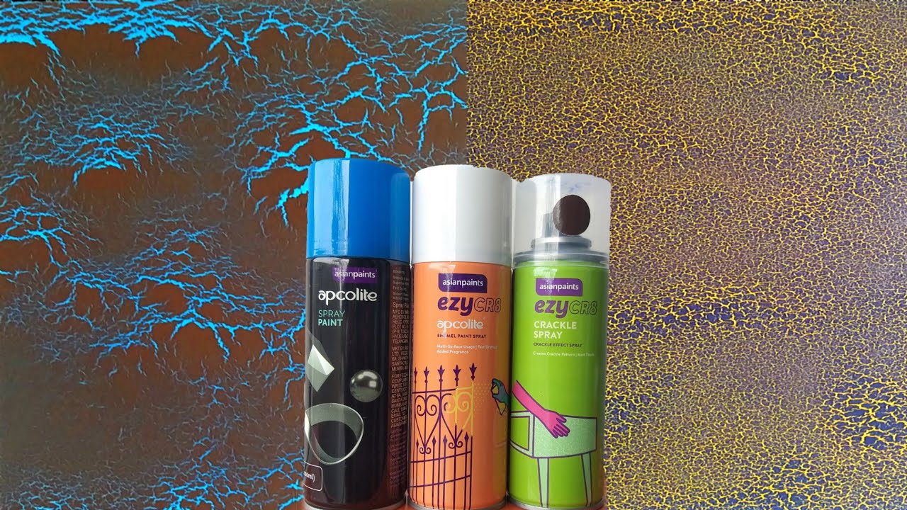 Cracking effect wall painting / Asian paints EzyCR8 Crackle Spray Paints