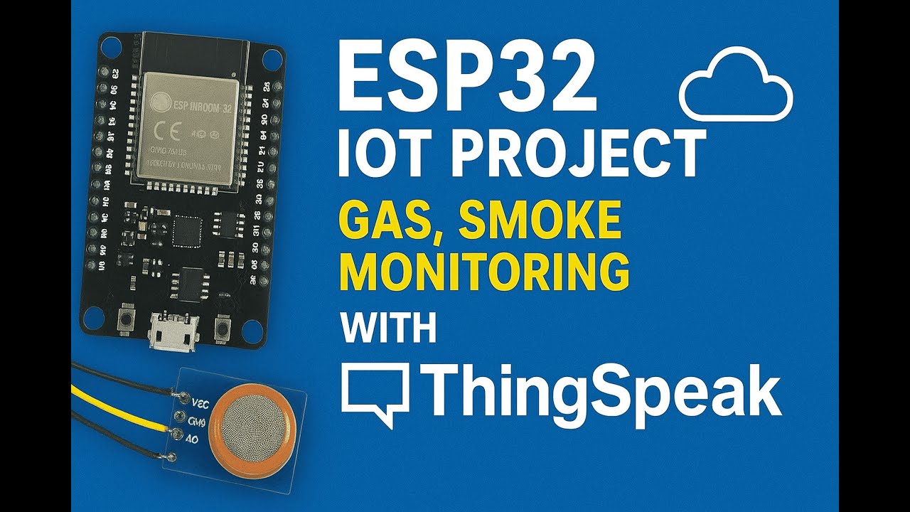 ESP32 IoT Project | Gas/Smoke Monitoring with ThingSpeak Cloud 🌐 | Full Tutorial