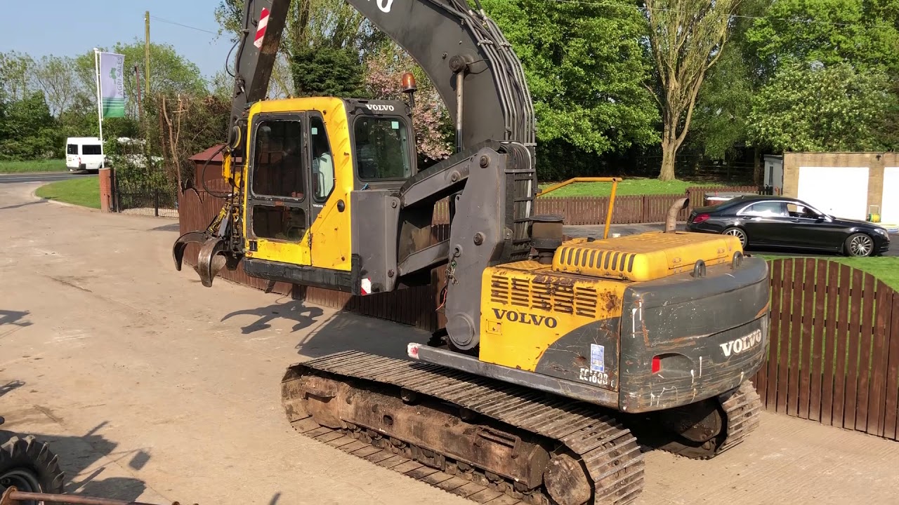 VOLVO EC160LC MATERIAL HANDLER WITH LIFT UP CAB FOR SALE