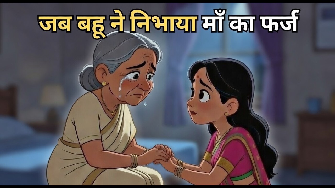 😢Jab Bahu 👰🏻‍♀️Ne Nibhaya Maa Ka Farz | Heart Touching Family Story| #moralstories #cartoon