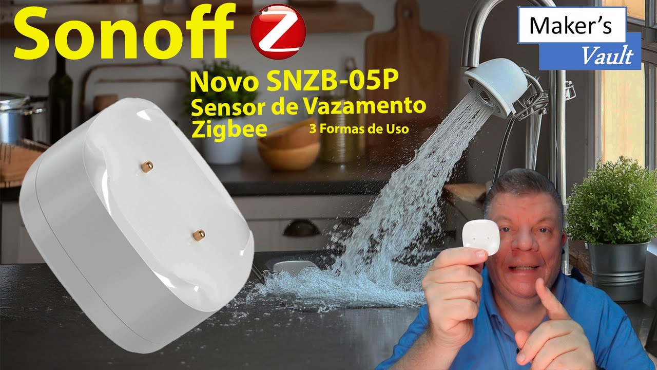 Sonoff SNZB-05P: Sensor de Vazamento de Água Zigbee - Lançamento