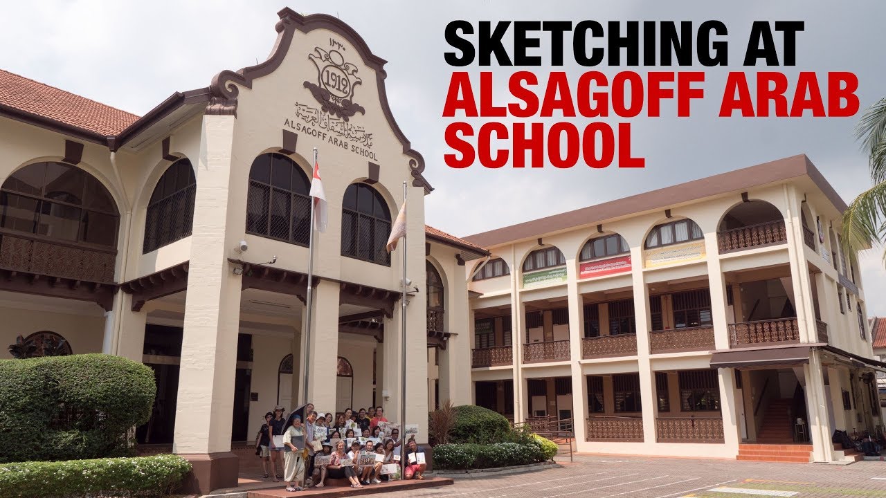 Sketching at Alsagoff Arab School