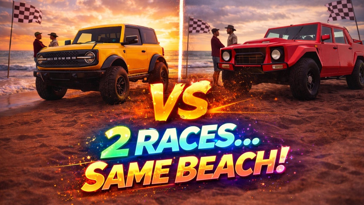 Same Beach… 2 Crazy Races! 😱 #forzahorizon5