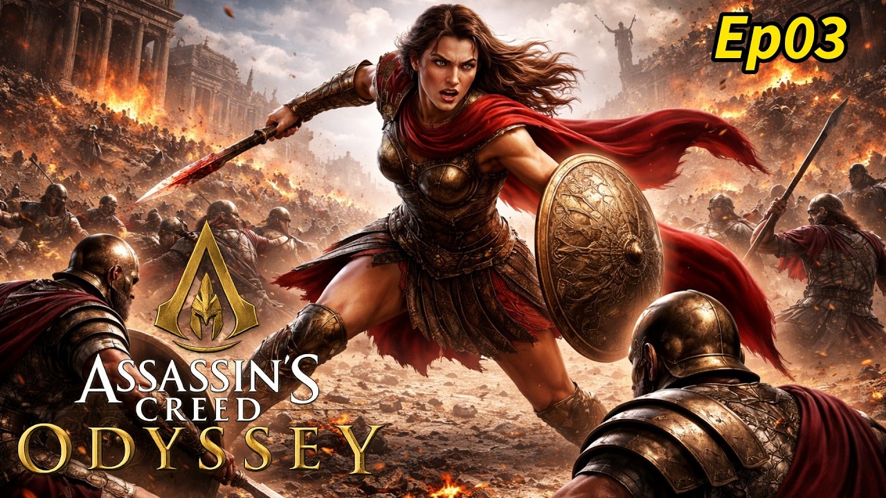😱 ASSASSINS CREED ODYSSEY - KASSANDRA MASSACRANDO NA GUERRA  #ep03