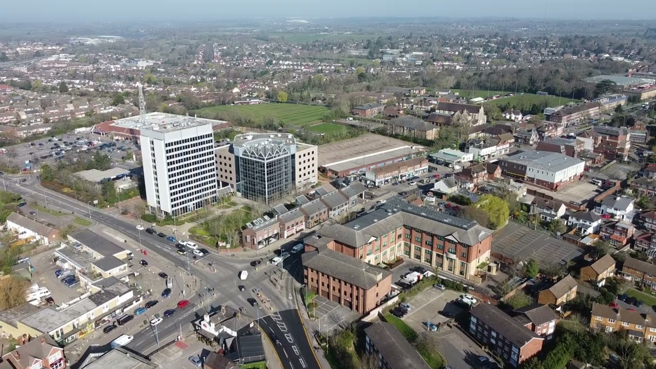 Potters Bar drone video footage