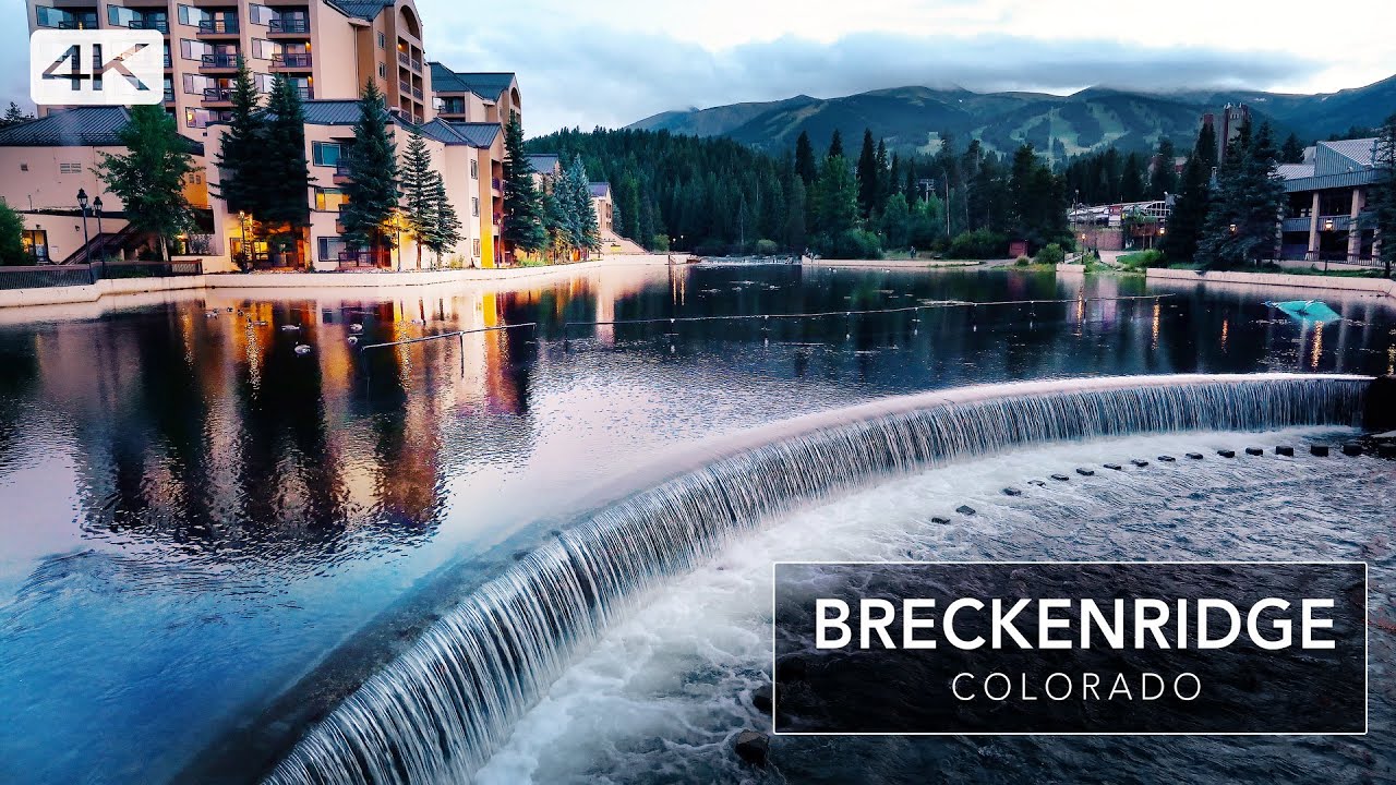 Breckenridge Colorado 🏔 - A cinematic walk through the famous ski town, summer after rain 4K