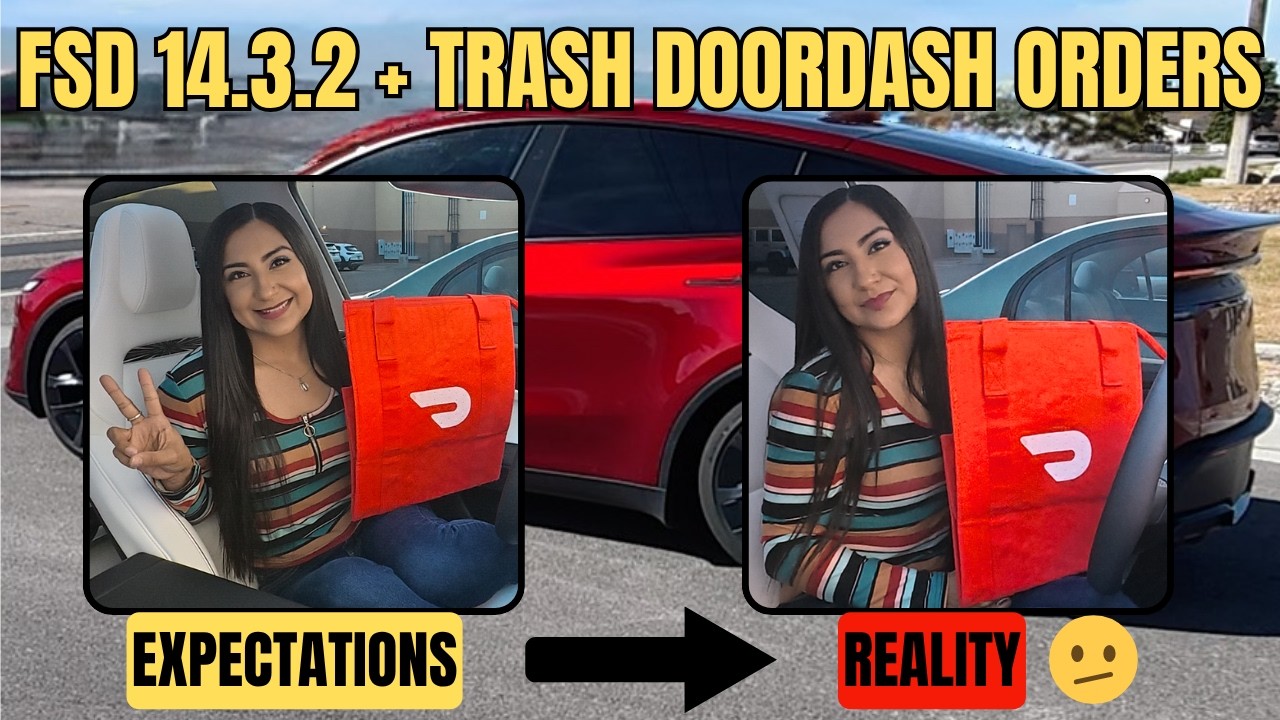 FSD 14.3.2 Первая полная смена режима DoorDash: Начал с восторгом, закончил полным разочарованием 😔