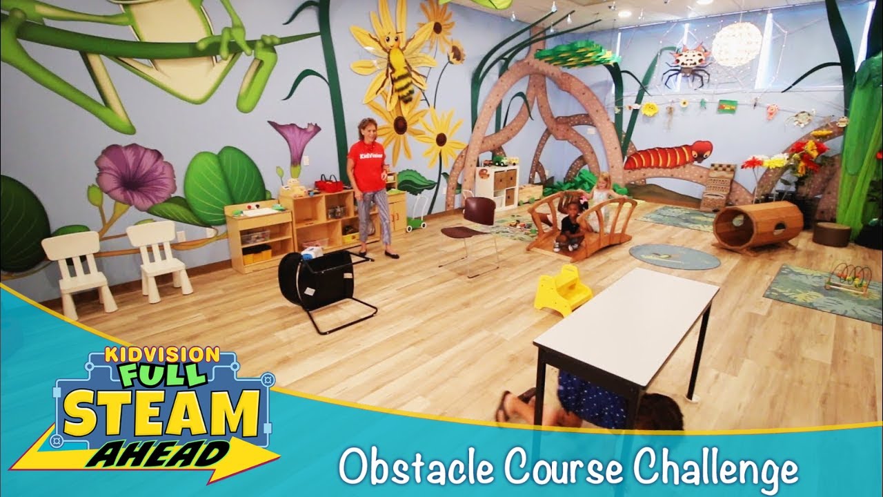 Obstacle Course Challenge with ENGINEERING (3-minute) | KidVision Full STEAM Ahead