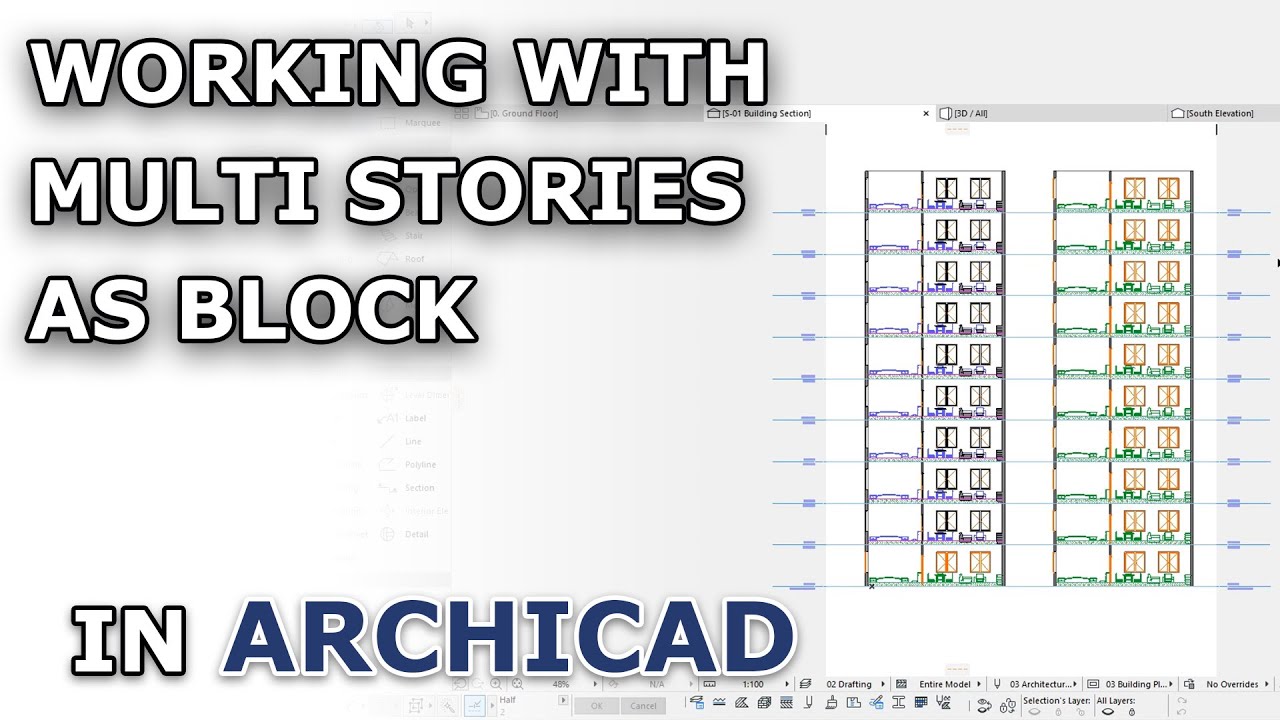Working With Multi Stories as BLOCK in Archicad - Tutorial