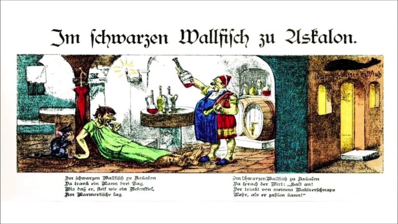 Im Schwarzen Walfisch zu Askalon - Studentenlied/German Student Song + English translation