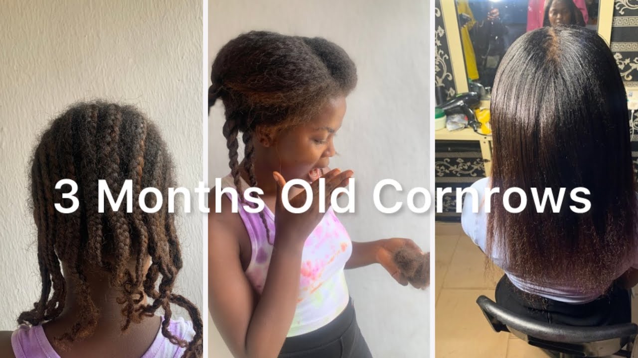 3 Months Old Cornrows Take Down | Hair Retention series | Was It Worth It?