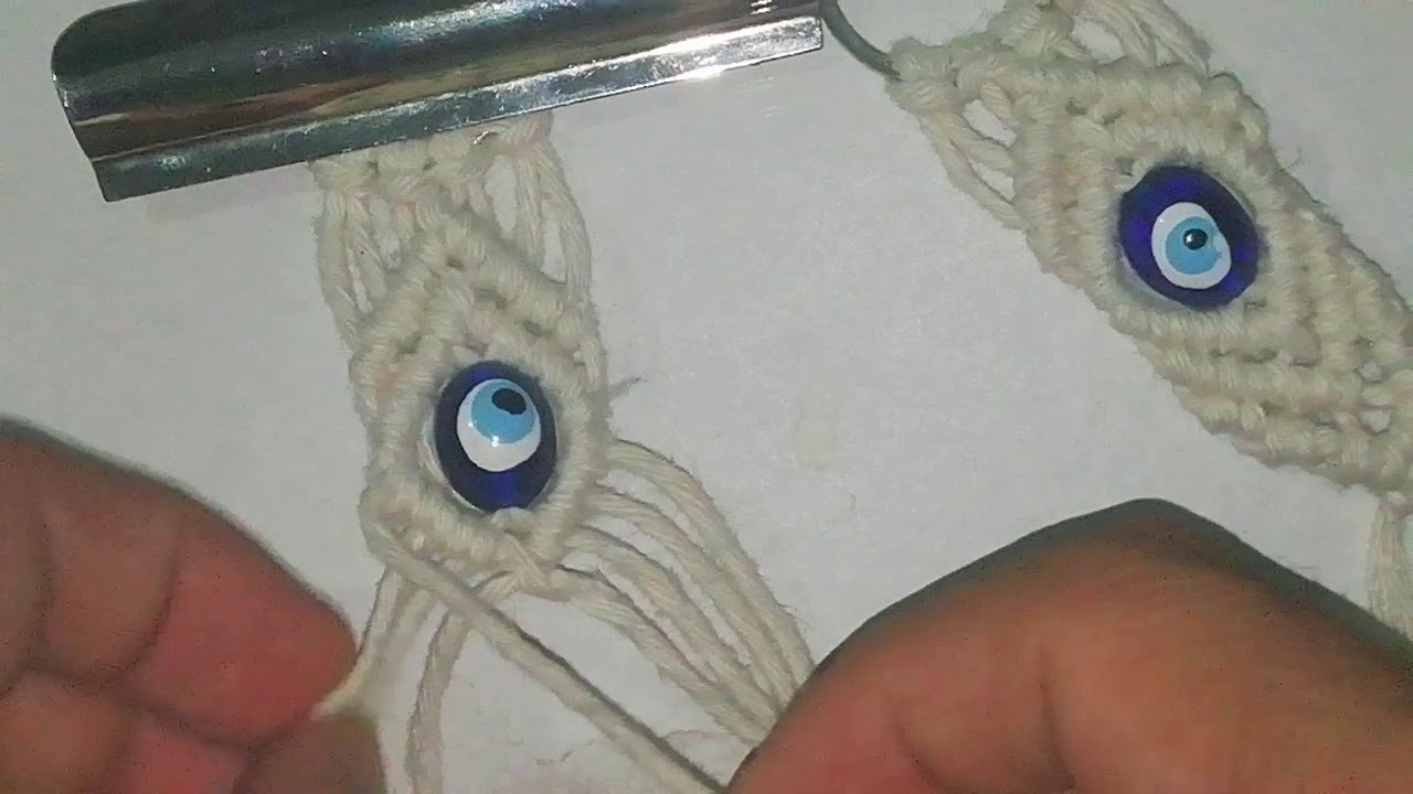 Makrome anahtarlık... Nazar boncuk lu...