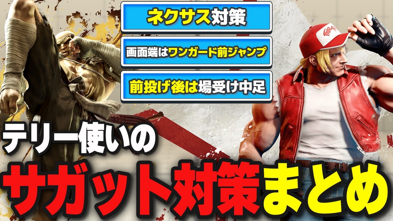 【スト6】テリー使いのサガット対策まとめ｜確定反撃・強技対策・立ち回り・セットプレイ徹底解説（2025.12.16ver）【#スト6攻略】