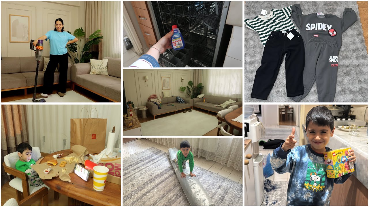 KURUTMA MAKİNEM GİTTİ😱TÜLLER YIKANDI✨EV MİSLENDİ🤗ATEŞİ ÇIKTI-TİTREDİ🫣YENİ KIYAFETLER❤️HALI GELDİ❌