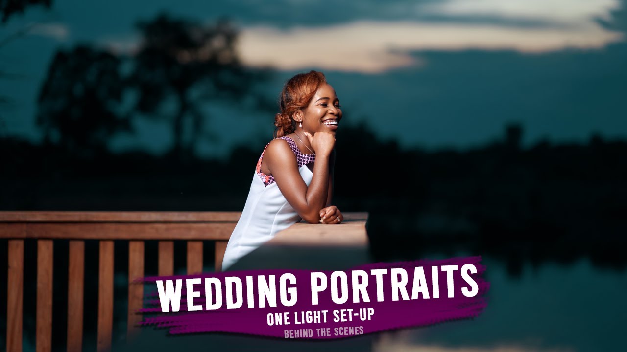 How To : Shoot amazing wedding Portraits Photography with  One Light Setup / Behind the Scenes
