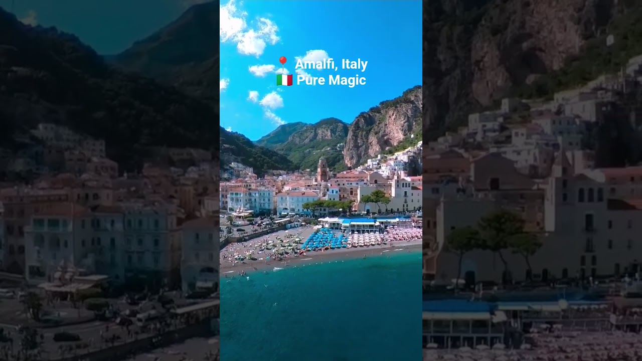 🇮🇹 Амальфи, Италия | 4K-тур с дрона над морскими видами