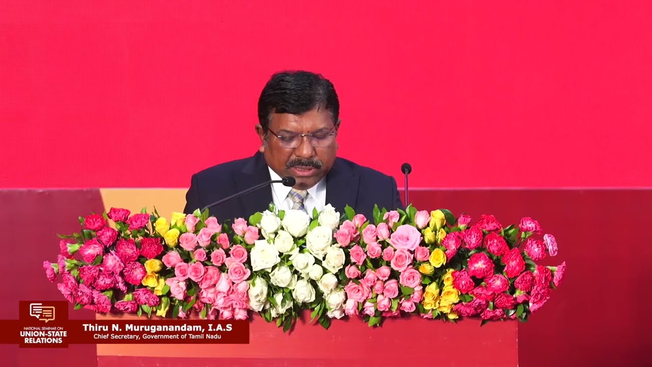 Thiru N  Muruganandam, I.A.S, Chief Secretary, Government of Tamil Nadu - Welcome Address
