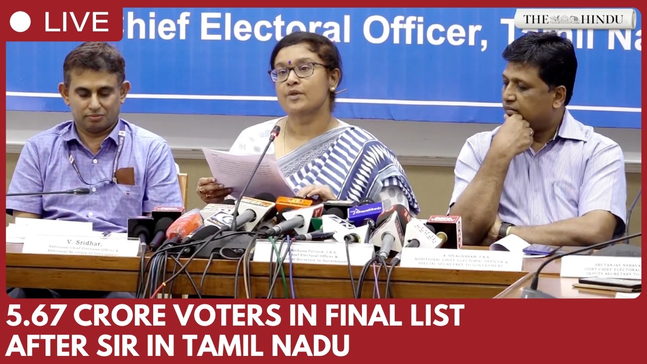 Nearly 70 lakh names deleted from Tamil Nadu electoral rolls after SIR: EC briefs media