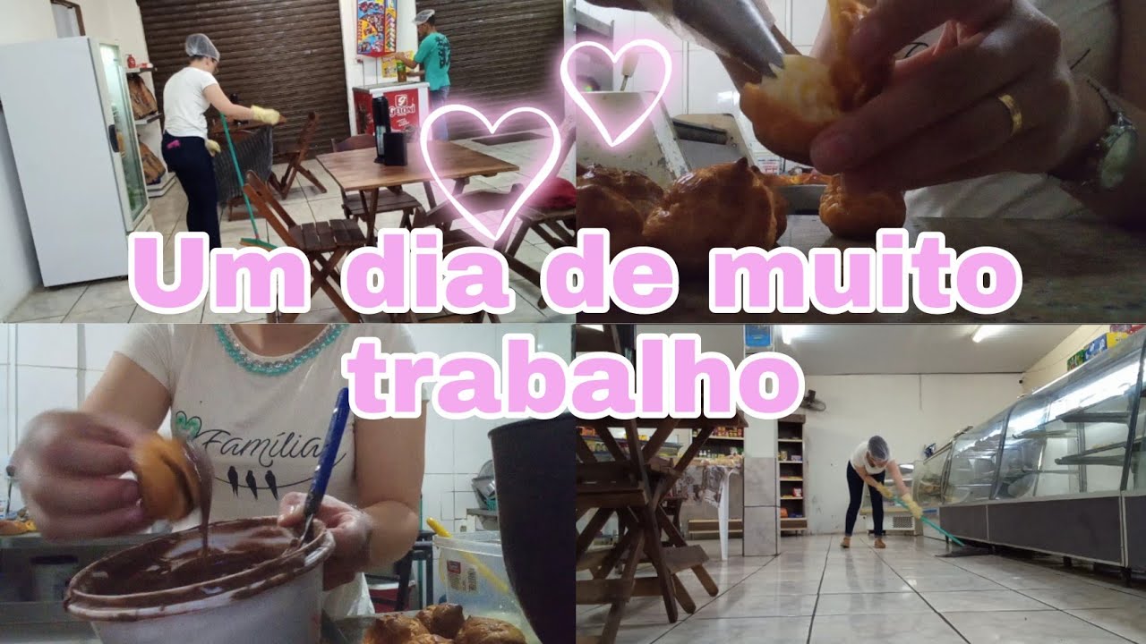 Um dia de muito trabalho na padaria ✨/um dia comigo 💕 Ajudei na produção 🧁