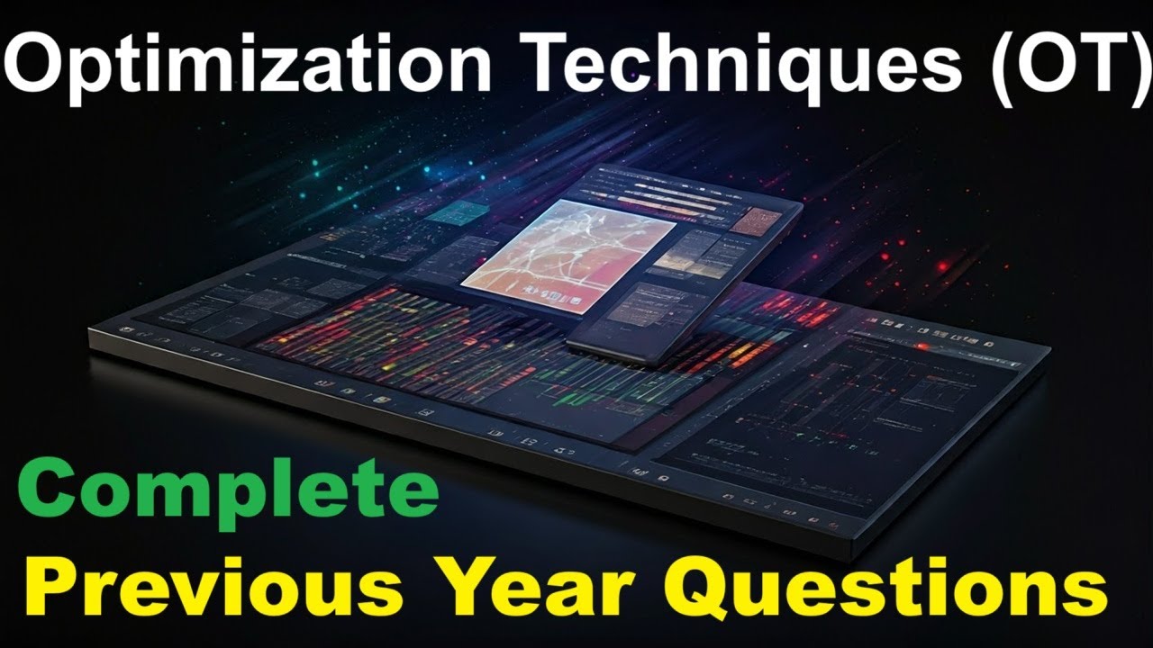 Complete PYQ | In One shot | Optimization Techniques (OT) | BCA 4 Semester | MIC
