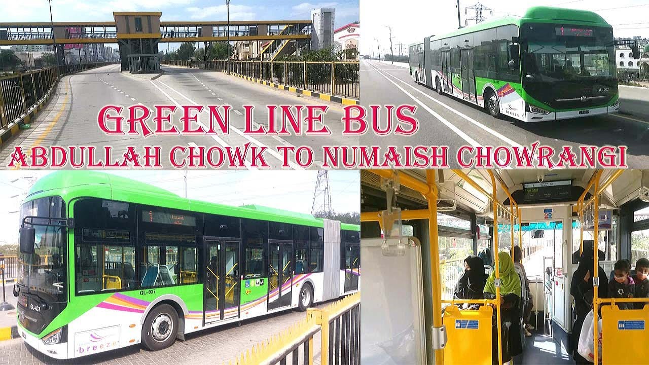 Green Line Bus Karachi│Green Line BRT│ First Electric Bus In Karachi│Surjani To Numaish Chowrangi