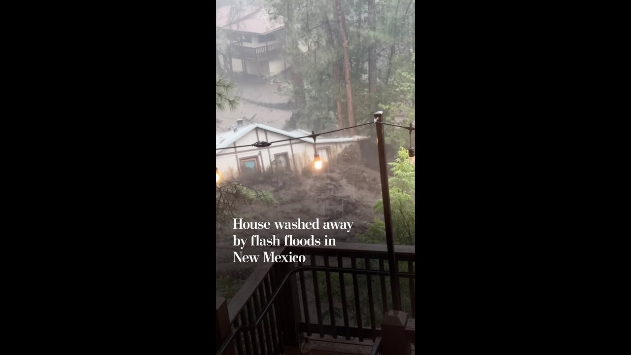 House washed away by flash floods in New Mexico