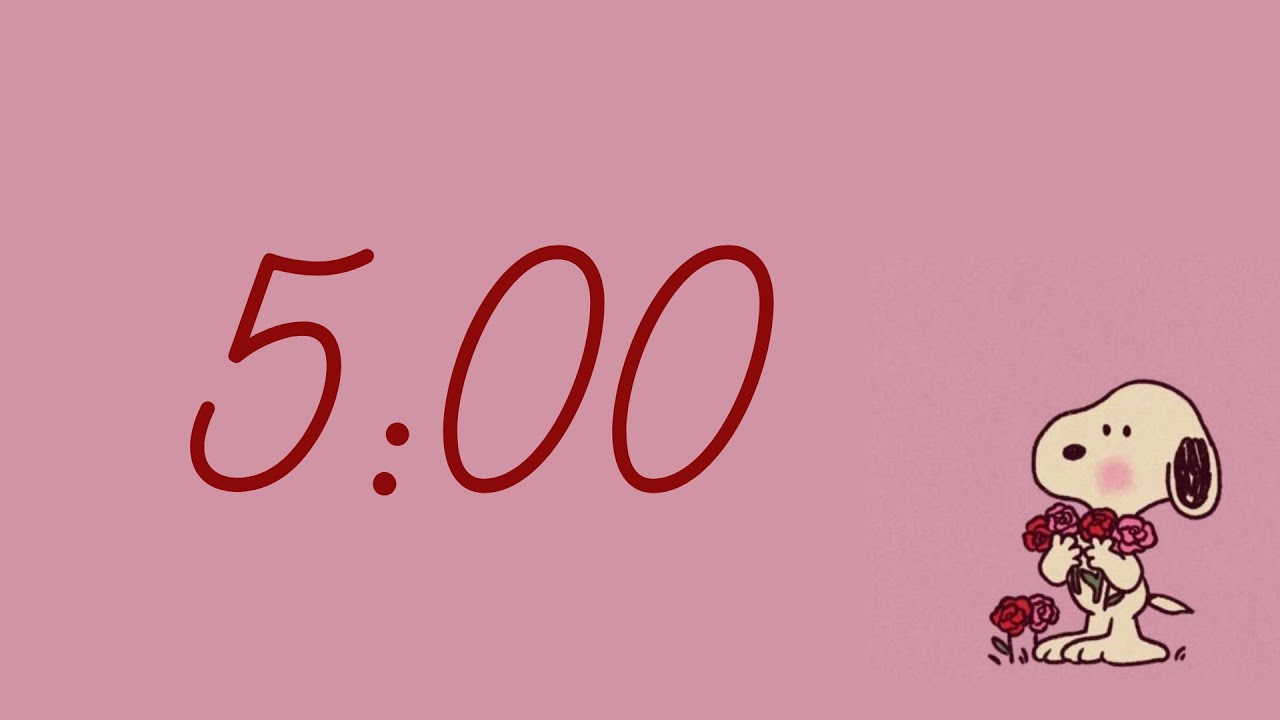 5 Minute Timer Countdown | Snoopy Valentine’s Day Jazz Beats