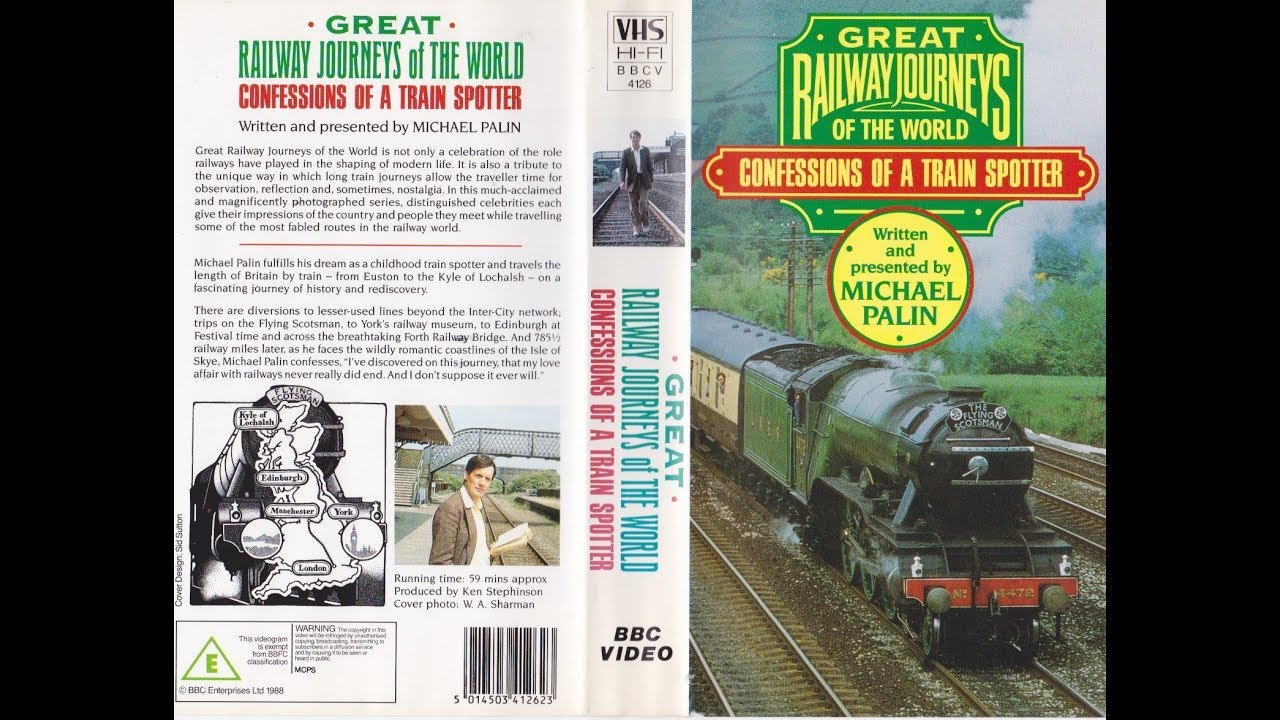 Great Railway Journeys of the World: Confessions of a Train Spotter (1988 UK VHS)