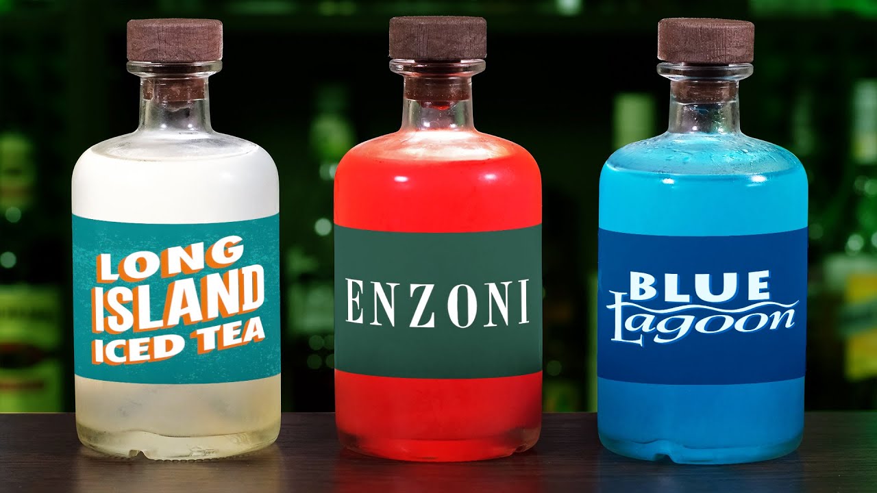 3 Big Batch Cocktails for a Party 🍹 Blue Lagoon, Long Island Iced Tea, Enzoni