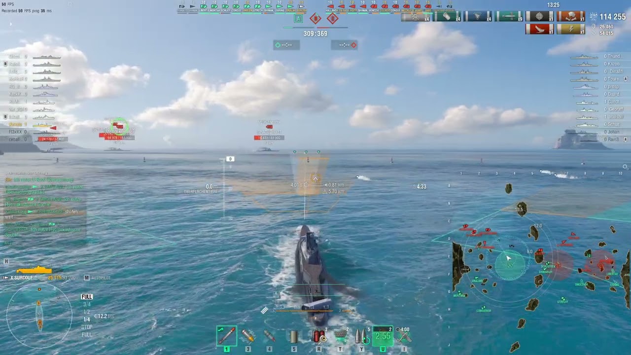 Wows Random Battles (Surcouf) [The New Sub.....]