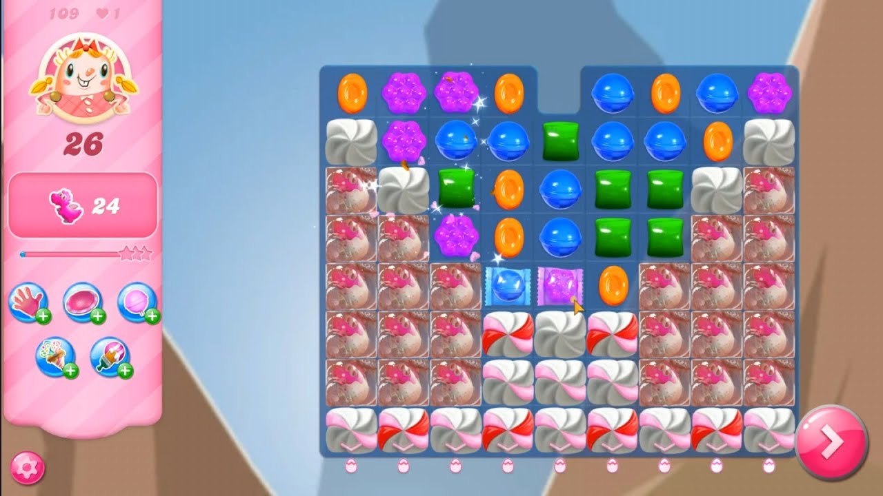 Candy Crush Saga Level 109 NO BOOSTERS