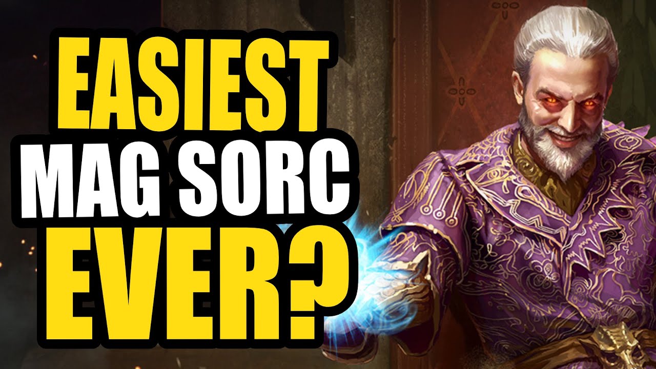 EASIEST Mag Sorc Build EVER? - SHOCK MASTER ⚡ - ESO Magicka Sorcerer Solo & Group DPS PVE Build!