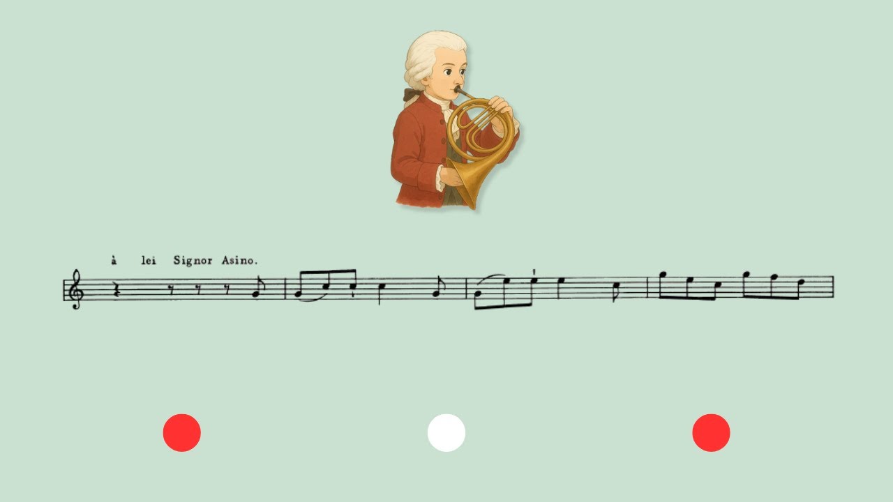 Mozart mocking his horn player