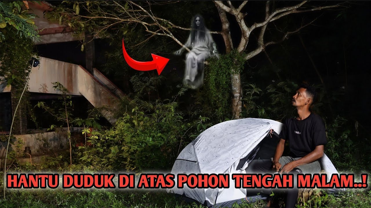 HOROR‼️ HANTU DI ATAS POHON TENGAH MALAM TERTANGKAP CCTV