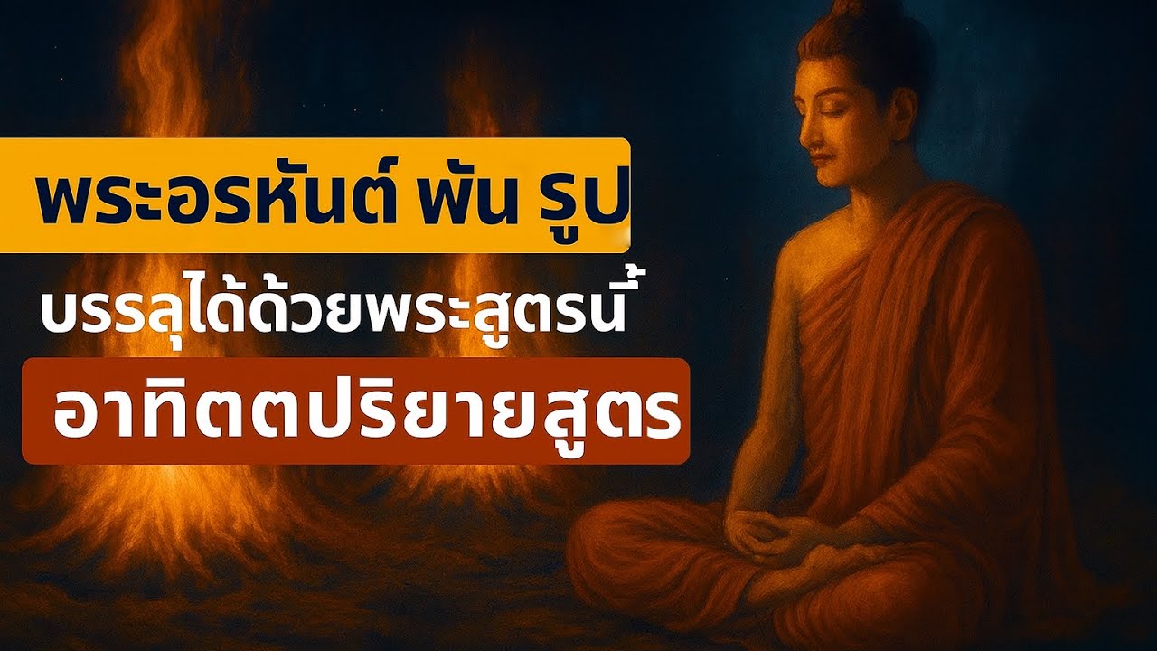 อาทิตตปริยายสูตร  อุปมาไฟ 3 กอง | พระสูตรที่ทำให้ภิกษุพันรูปบรรลุอรหันต์