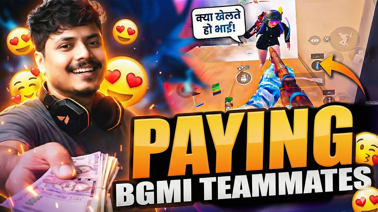 I Paid Random Teammates to HYPE Me in BGMI 🤣 OVERACTING ke -50 Rupiya