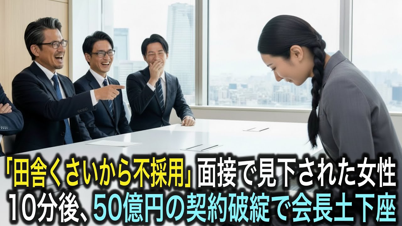 面接で“田舎くさい”と誰も相手にしなかった女性——10分後、　50億円の契約破綻で会長凍りつく
