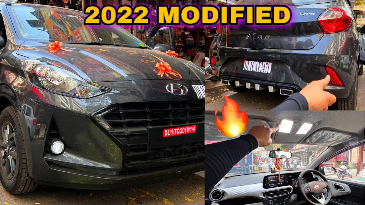 GRAND i10 NIOS 2022 AISE MODIFIED HUI😍SUNGLASS HOLDER, BACK DIFFUSER🔥FULL MODIFIED CARHUT