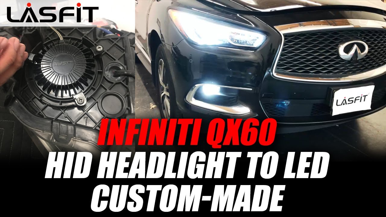 2017 Infiniti QX60- How to change HID headlight bulbs and ballast to LED lights