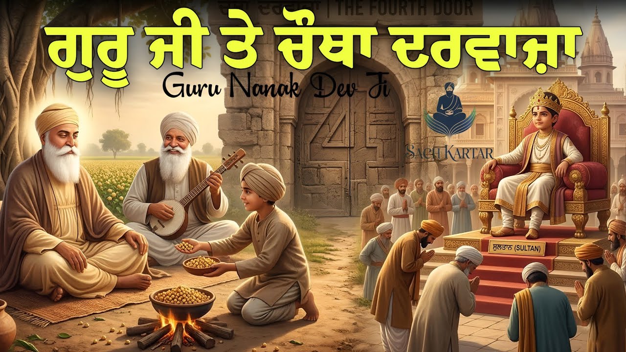 ਗੁਰੂ ਜੀ ਤੇ ਚੌਥਾ ਦਰਵਾਜ਼ਾ || ਗੁਰੂ ਜੀ ਨੇ ਇਕ ਬਾਲਕ ਨੂੰ ਰਾਜਾ ਬਣਾਇਆ || Guru Nanak Dev Ji Sakhi 
