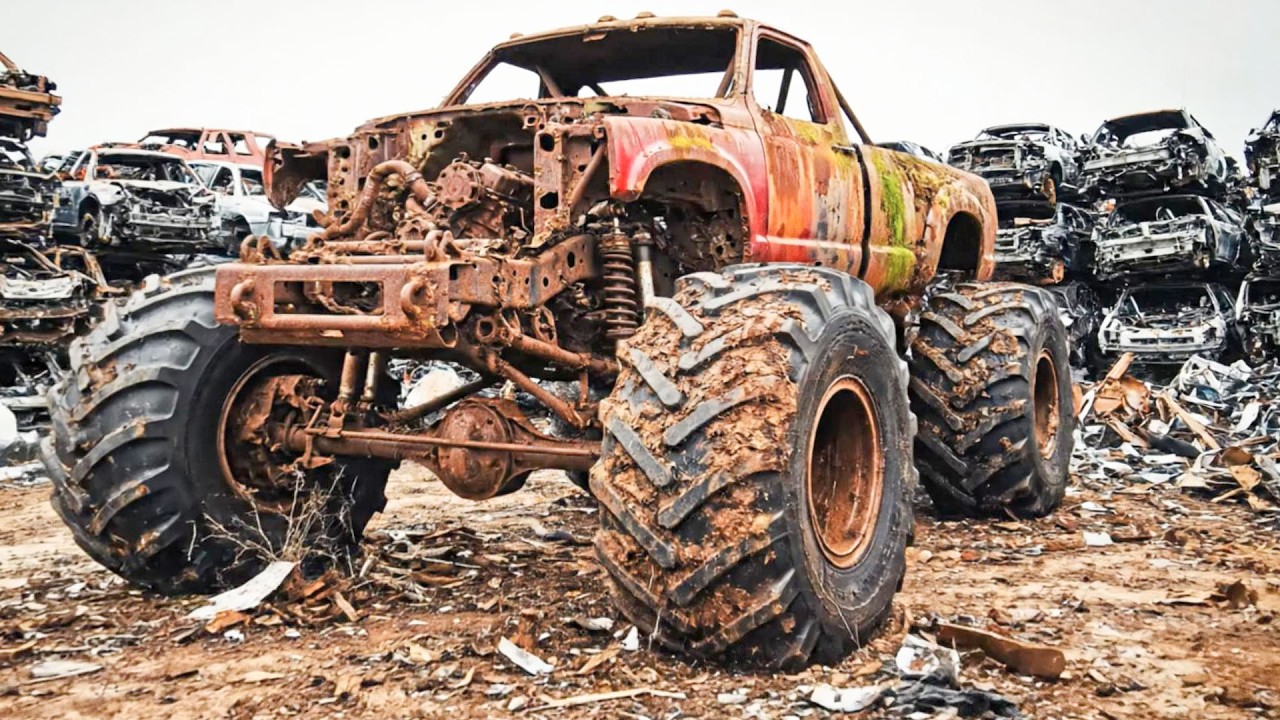 ASMR Restoration of The Monster Truck Beast  Big Tires Big Power