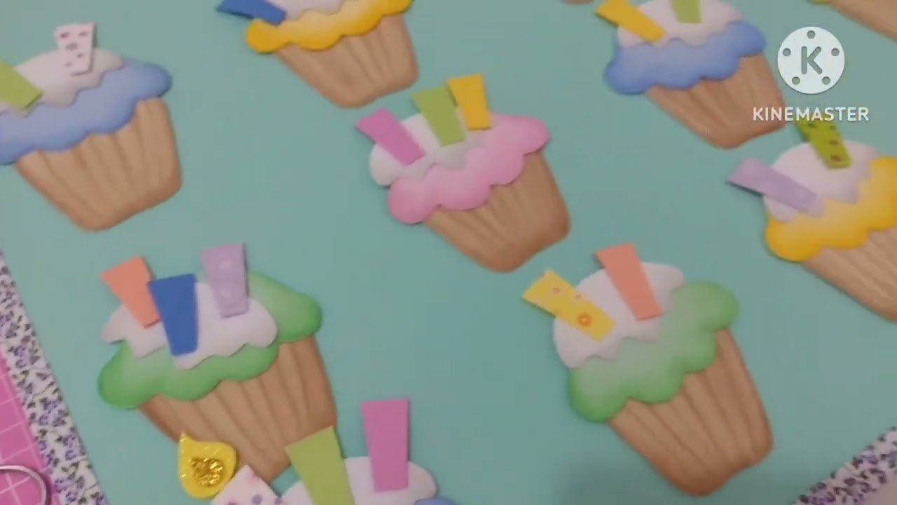 Painel em EVA no tema Cupcake